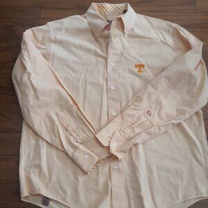 Orange Tennessee Long Sleeve Button Front Shirt Size M Shirt Size M